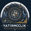 Design a professional, modern logo for \'yatirimcilik.org\', a Turkish consulting and investment advisory platform. Use financial imagery like charts, graphs, or compass motifs. Color palette should include navy blue, gold, and white. Clean typography, bold yet minimalistic. Include the full domain name in the logo.